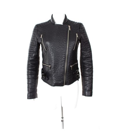 MANGO Damen Jacke Gr. S Schwarz Viskose
