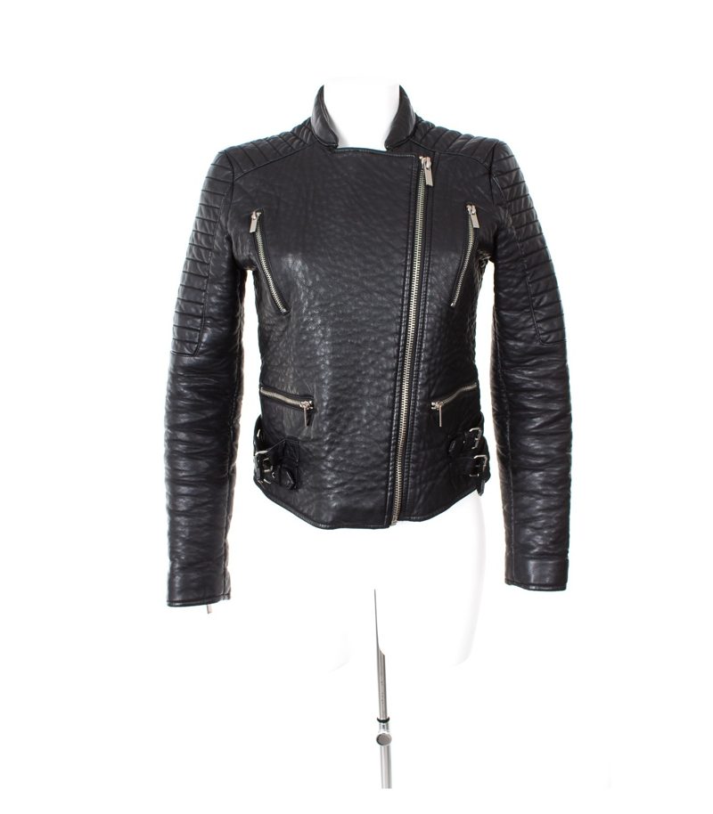 MANGO Damen Jacke Gr. S Schwarz Viskose – Foto 1