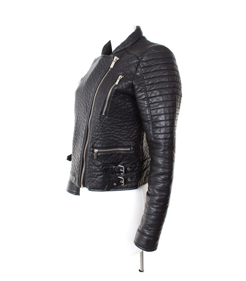 MANGO Damen Jacke Gr. S Schwarz Viskose – Foto 2
