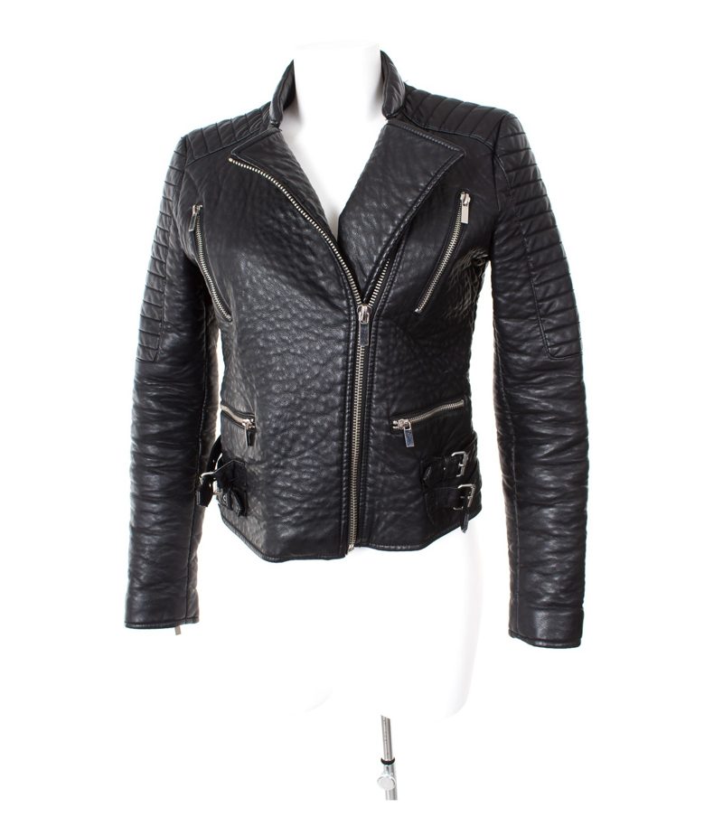 MANGO Damen Jacke Gr. S Schwarz Viskose – Foto 4