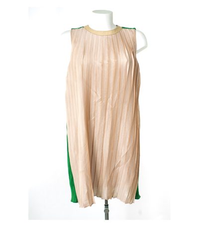 Massimo Dutti Damen Kleid Sommerkleid Gr. M/32 Rosa/Grün Viskose