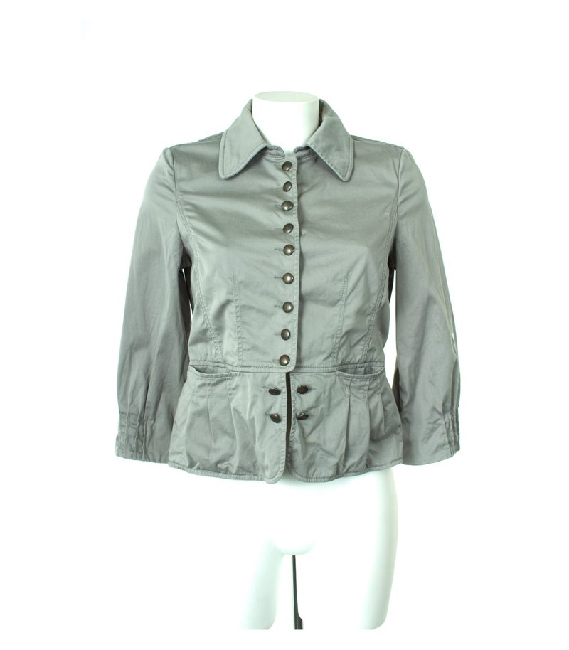 HALLHUBER DONNA Damen Blazer Gr. DE 36 Grau Baumwolle – Foto 1