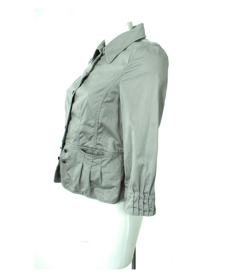 HALLHUBER DONNA Damen Blazer Gr. DE 36 Grau Baumwolle – Foto 2