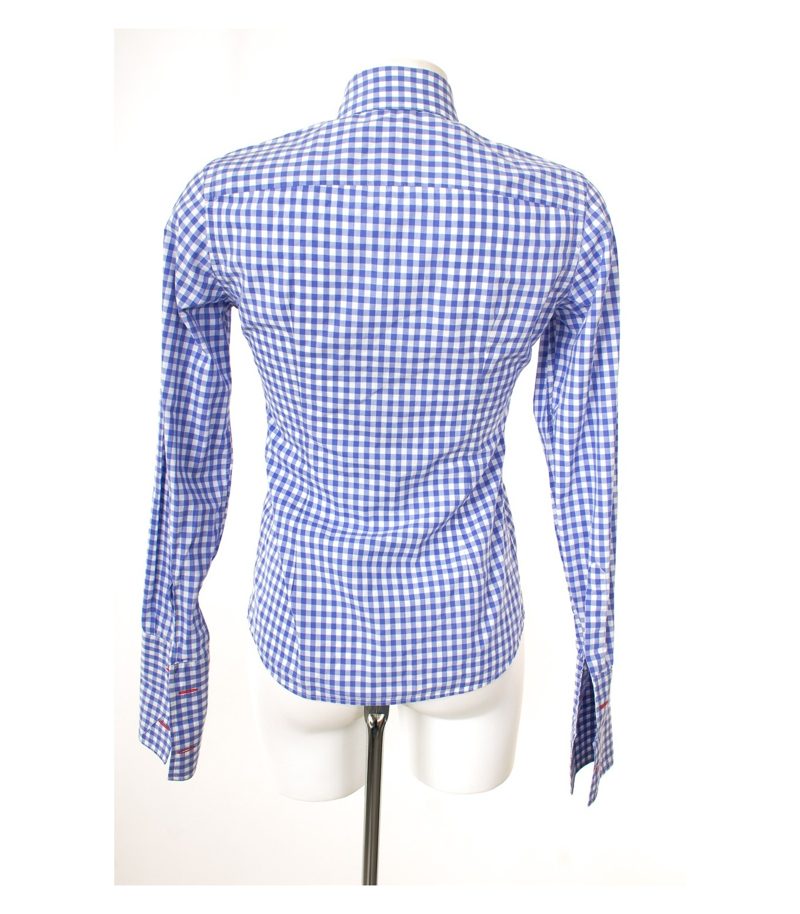 Laboratorio del Carmine Damen Bluse Shirt Gr. DE 36 Blau Baumwolle – Foto 2
