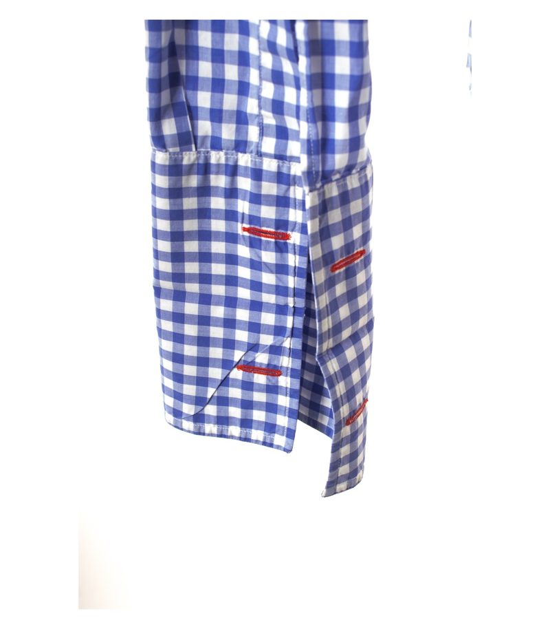 Laboratorio del Carmine Damen Bluse Shirt Gr. DE 36 Blau Baumwolle – Foto 4