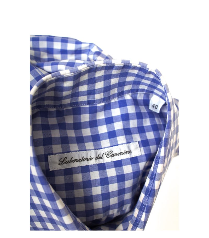Laboratorio del Carmine Damen Bluse Shirt Gr. DE 36 Blau Baumwolle – Foto 5