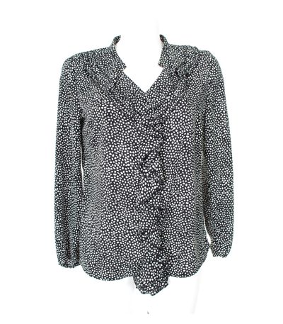 ANGELA DAVIS Damen Bluse Shirt Gr. DE 38 Schwarz/Weiß