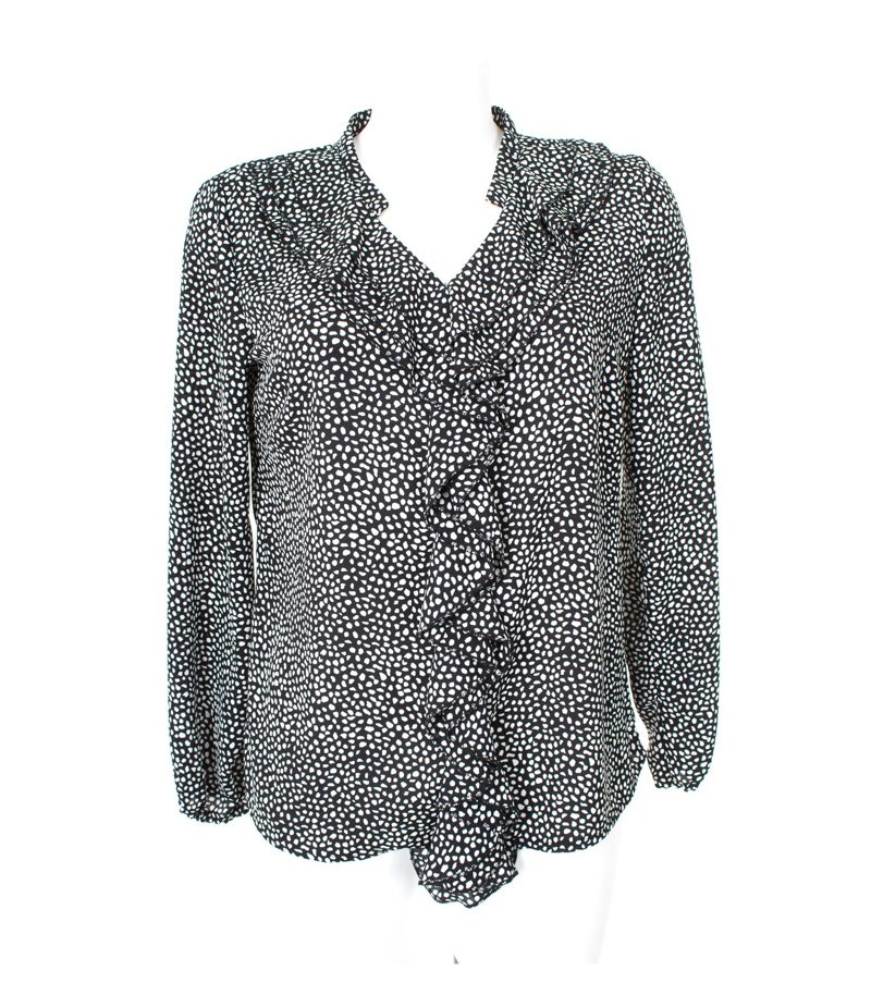 ANGELA DAVIS Damen Bluse Shirt Gr. DE 38 Schwarz/Weiß – Foto 1