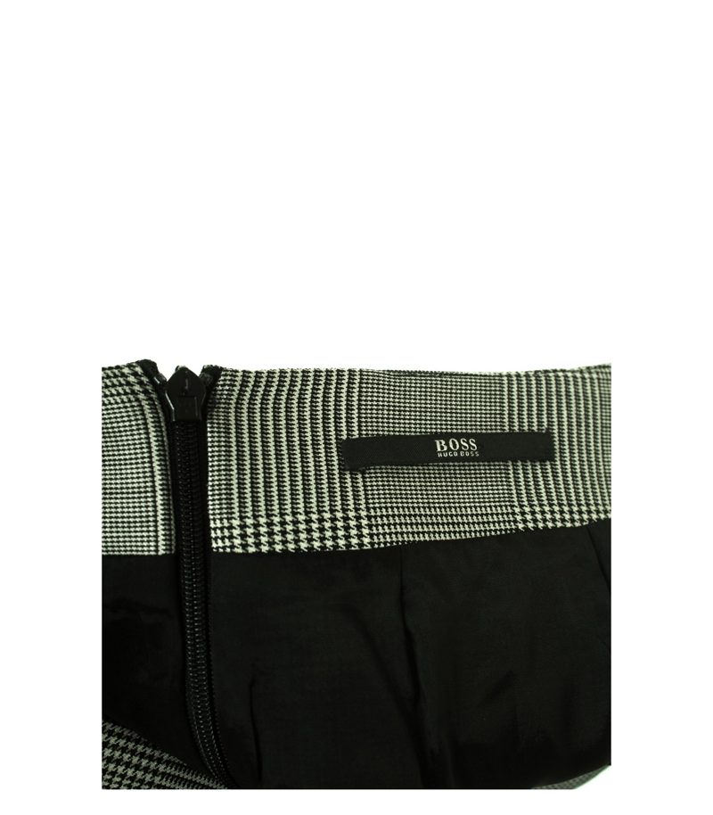 HUGO BOSS Damen Rock Gr. DE 36 Schwarz/Weiß Wolle Viskose – Foto 3