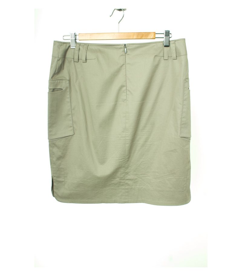 HUGO BOSS Damen Rock Gr. DE 40 Grau Baumwolle – Foto 2