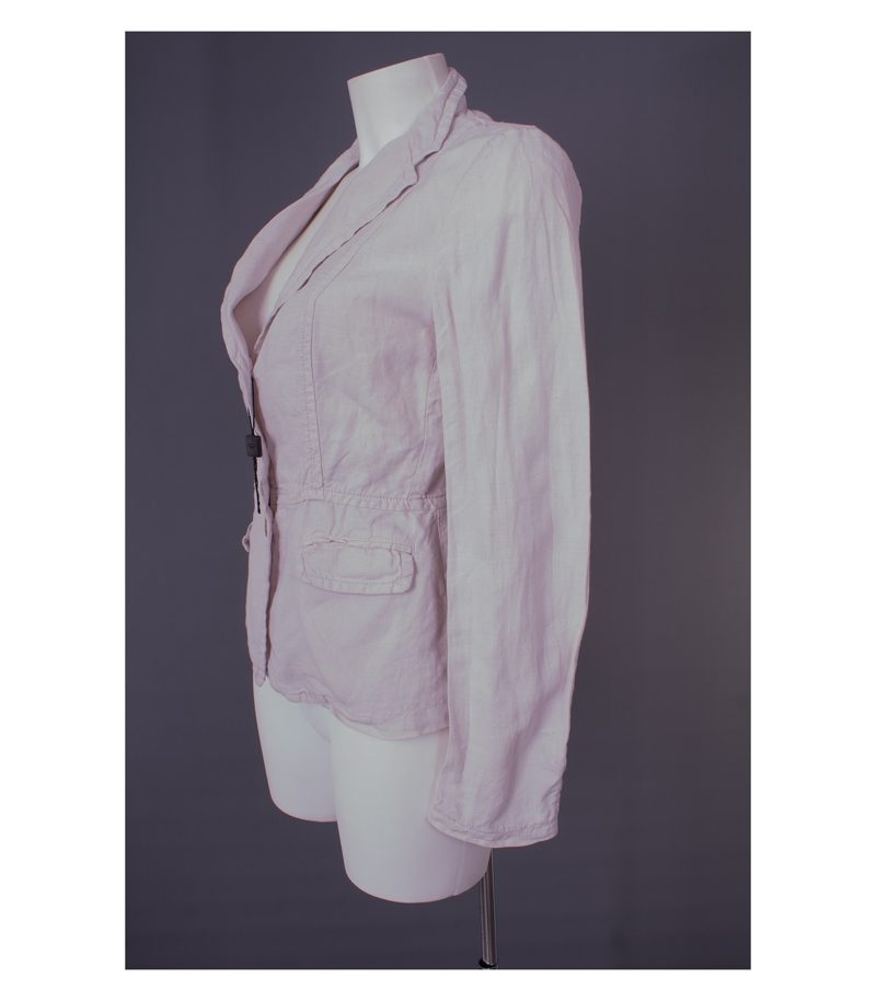 WEEKEND MaxMara Damen Blazer Gr. DE 38 in Beigeweiß Leinen – Foto 2