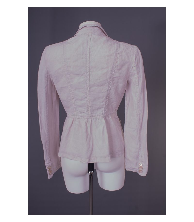 WEEKEND MaxMara Damen Blazer Gr. DE 38 in Beigeweiß Leinen – Foto 3