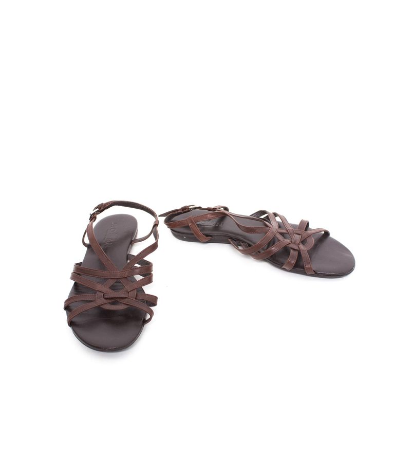 HOGAN Damen Sandalen Sandaletten Gr. EU 35 Braun Leder – Foto 1