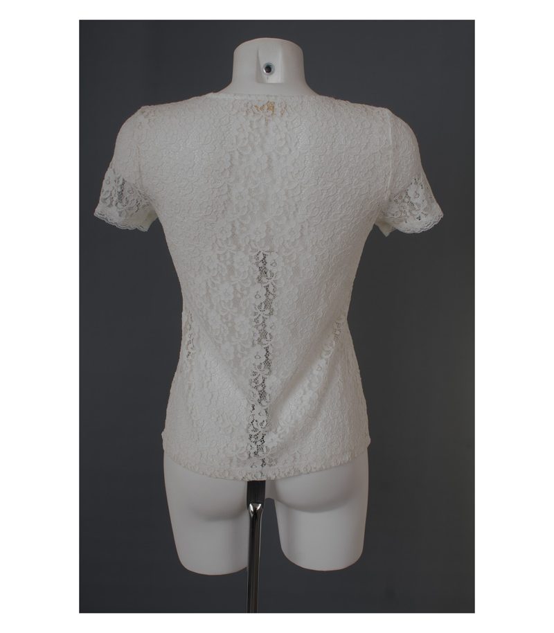 cream Damen Shirt T-shirt Lace Spitzenshirt Gr. DE 34 Beige – Foto 3