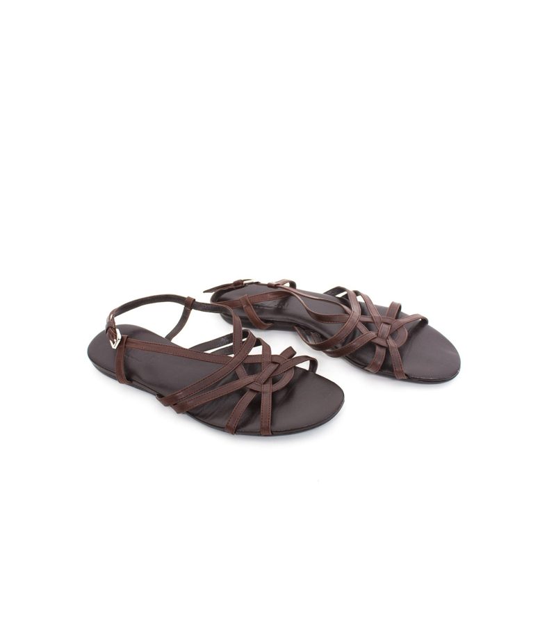 HOGAN Damen Sandalen Sandaletten Gr. EU 35 Braun Leder – Foto 2