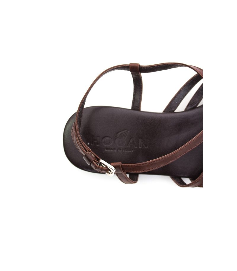 HOGAN Damen Sandalen Sandaletten Gr. EU 35 Braun Leder – Foto 4