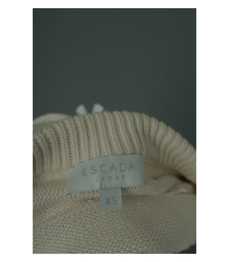 ESCADA Sport Damen Pullover Kurzarm Gr. XS Beige Baumwolle – Foto 5