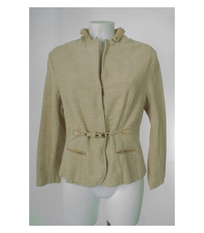 SCHUMACHER Damen Blazer Gr. DE 40 Beige Baumwolle