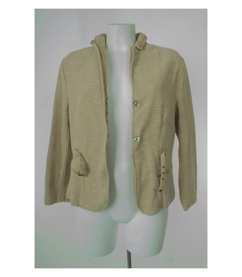 SCHUMACHER Damen Blazer Gr. DE 40 Beige Baumwolle – Foto 4