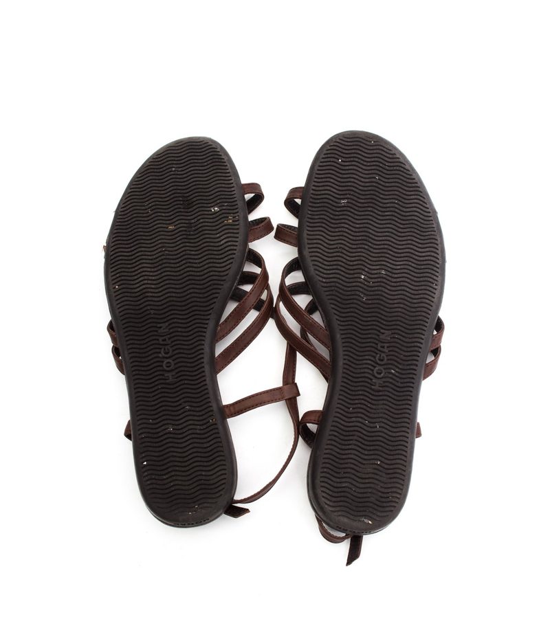 HOGAN Damen Sandalen Sandaletten Gr. EU 35 Braun Leder – Foto 5