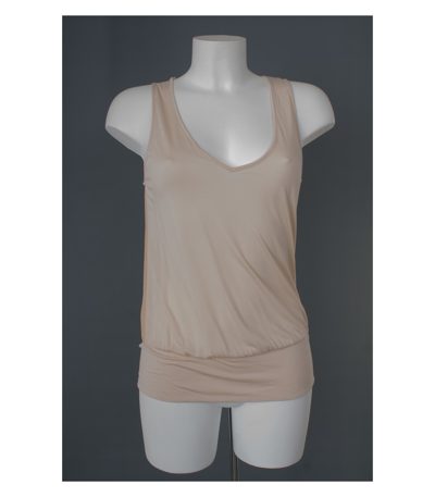 PATRIZIA PEPE Damen SERA Top Shirt Gr. DE 34 Beigerosa Seide Modal