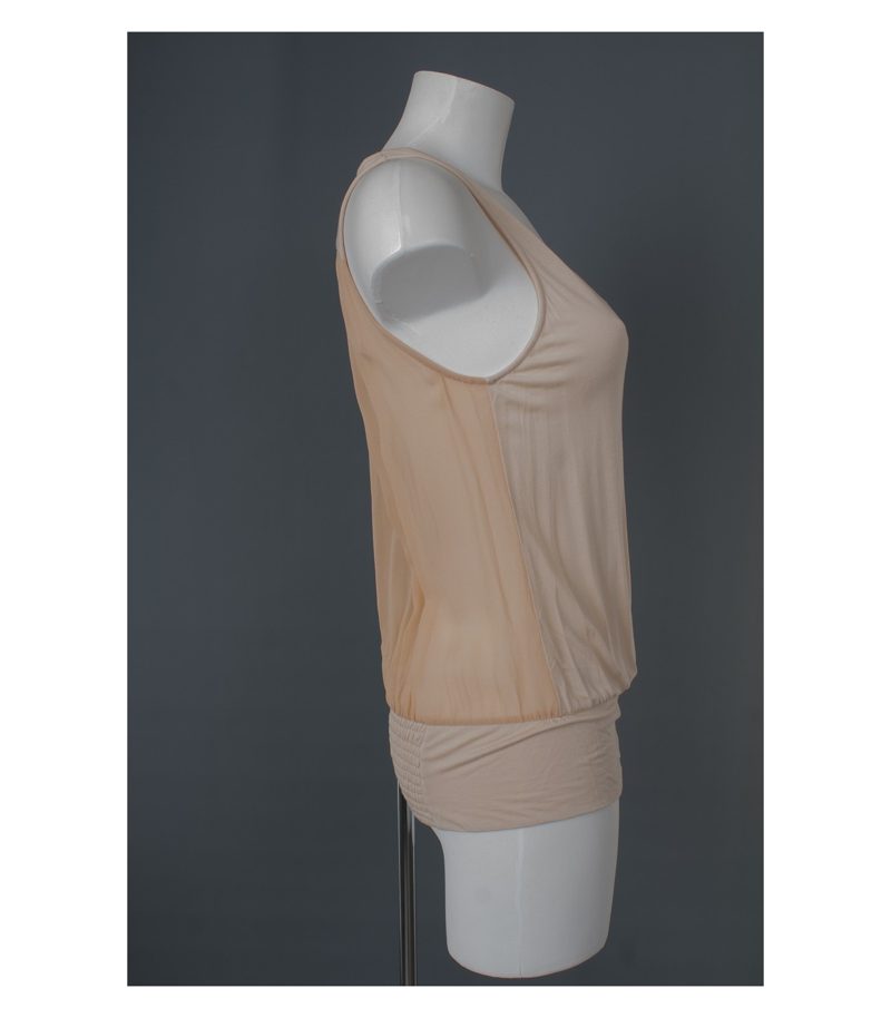 PATRIZIA PEPE Damen SERA Top Shirt Gr. DE 34 Beigerosa Seide Modal – Foto 2