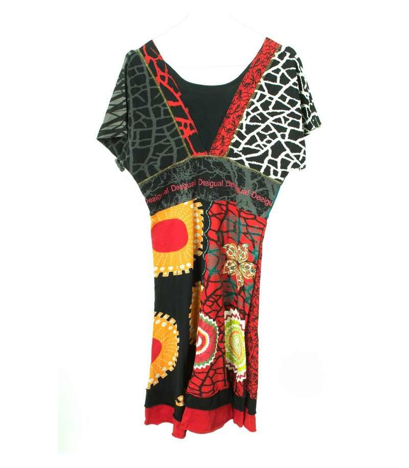 Desigual Damen Kleid Sommerkleid Gr. M Mehrfarbig Baumwolle – Foto 2