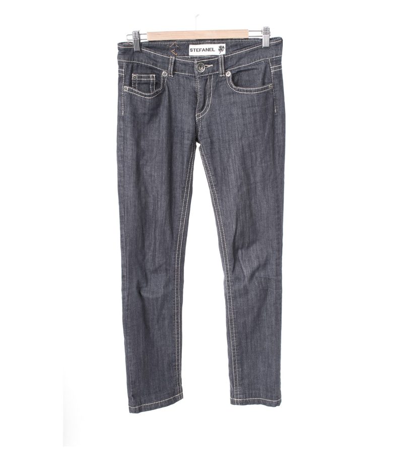 STEFANEL Damen Jeans Hose Gr. DE 38 Blaugrau – Foto 1