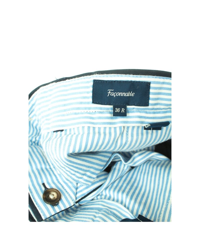 Faconnable Herren Hose Gr. 36R/56 Blau Baumwolle – Foto 3