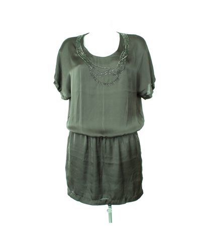 HALLHUBER Damen Kleid Sommerkleid Gr. DE 36 in Schwarzoliv