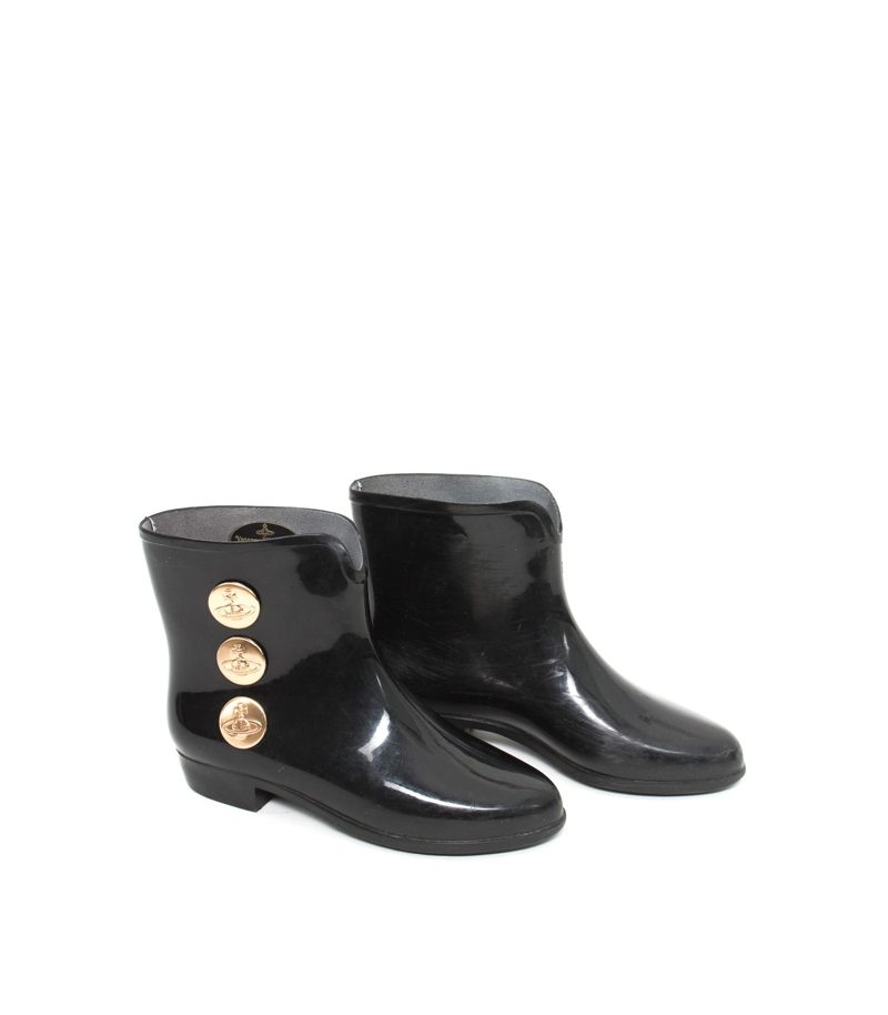 VIVIENNE WESTWOOD ANGLOMANIA + MELISSA Damen Stiefeletten Gr. 35 Kautschuk – Foto 2