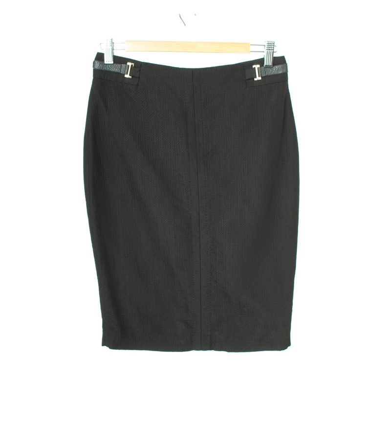 Massimo Dutti Damen Rock Minirock Gr. DE 38 Schwarz Baumwolle – Foto 1