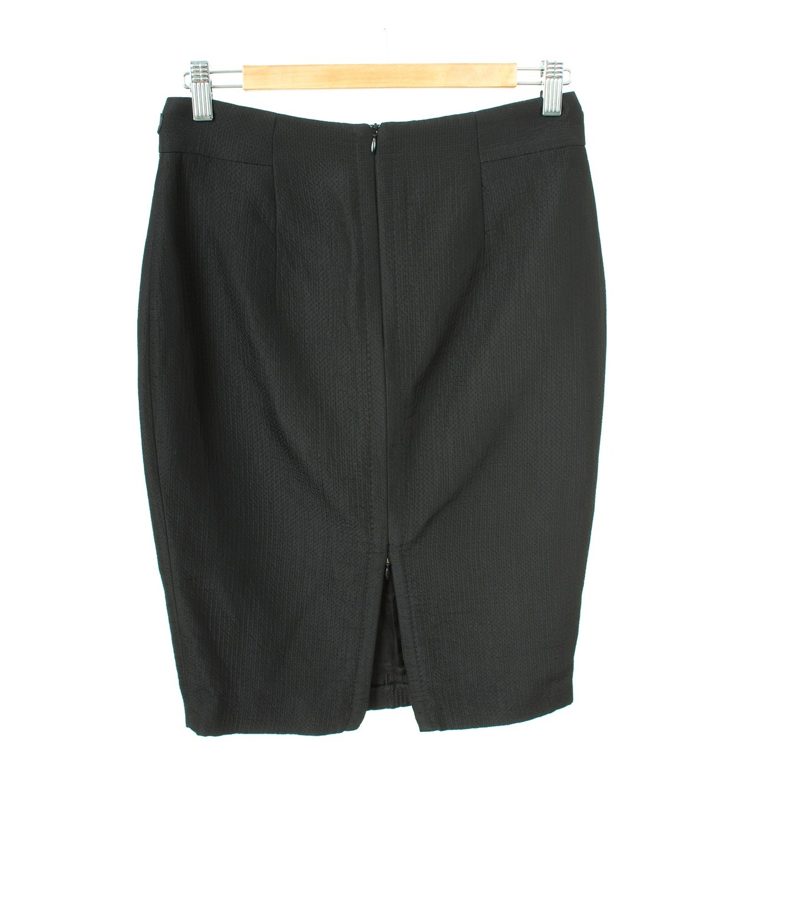 Massimo Dutti Damen Rock Minirock Gr. DE 38 Schwarz Baumwolle – Foto 2