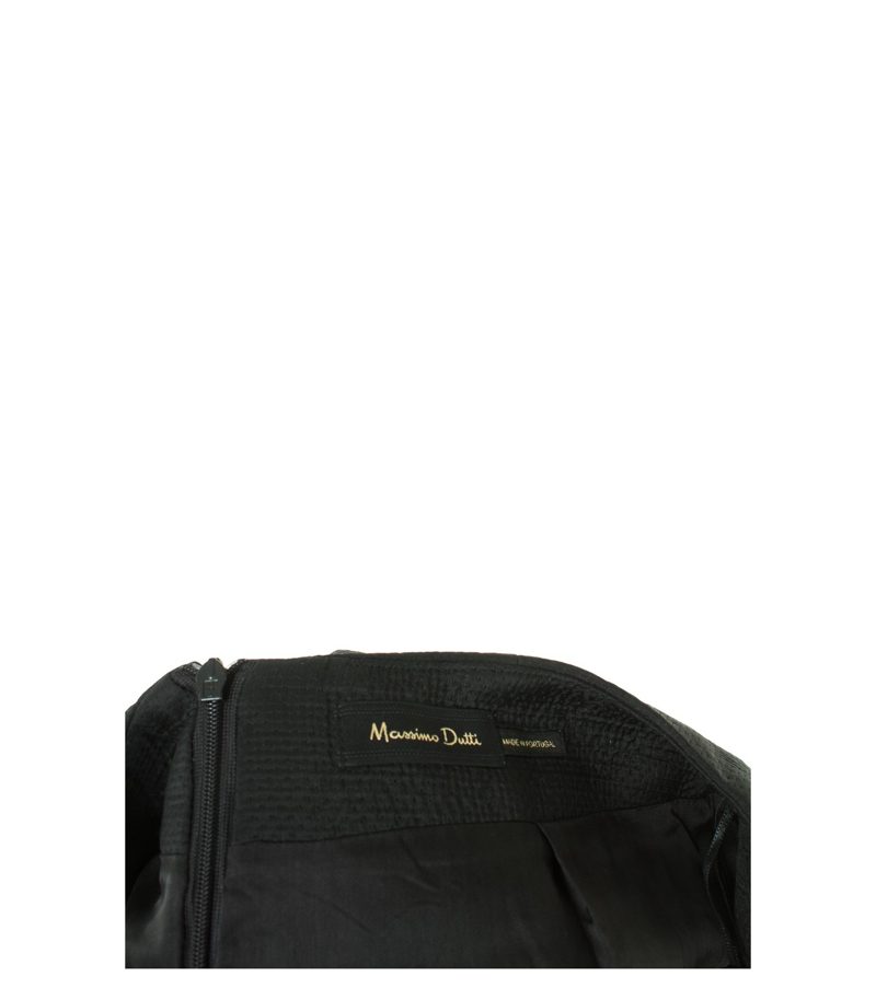 Massimo Dutti Damen Rock Minirock Gr. DE 38 Schwarz Baumwolle – Foto 3
