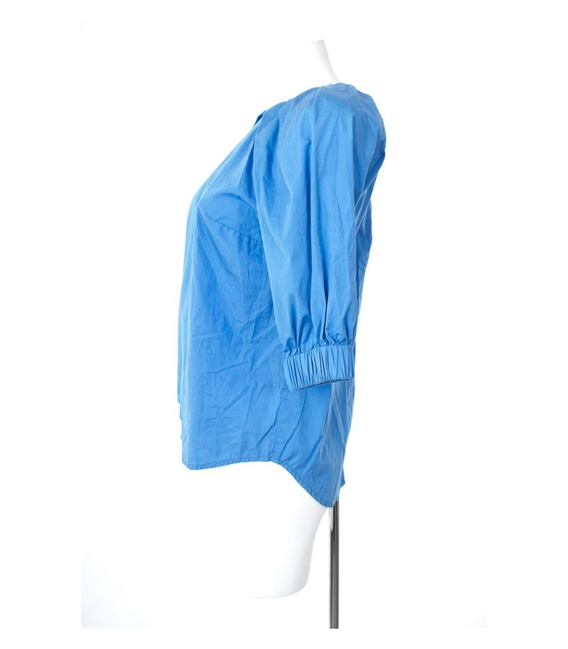 H&M Damen Bluse Shirt Gr. DE 38 Blau Baumwolle – Foto 2