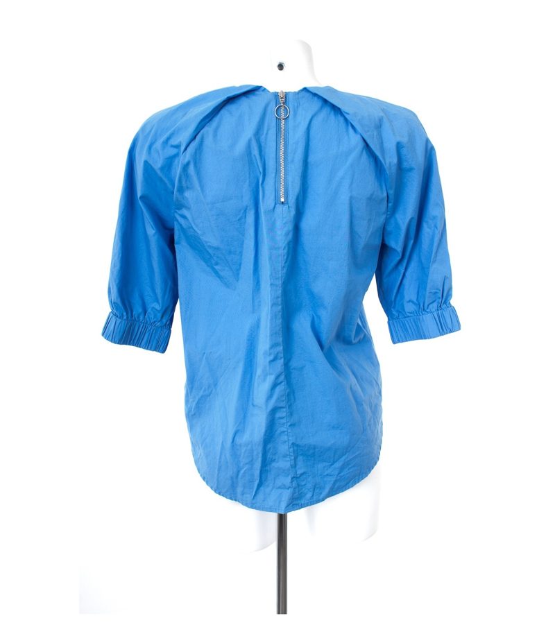 H&M Damen Bluse Shirt Gr. DE 38 Blau Baumwolle – Foto 3