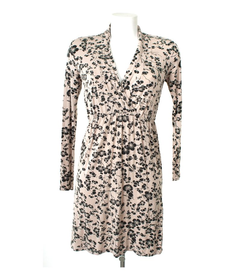 NOA Damen Kleid Gr. XS Schwarz/Beige Viskose – Foto 1