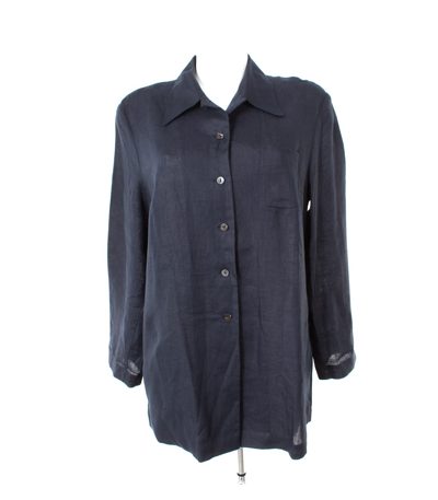 comma, Damen Blazer Lagenlook Gr. DE 38 in Dunkelblau Leinen