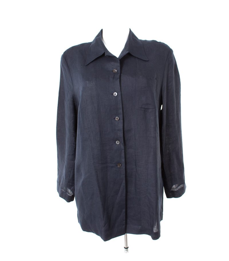 comma, Damen Blazer Lagenlook Gr. DE 38 in Dunkelblau Leinen – Foto 1