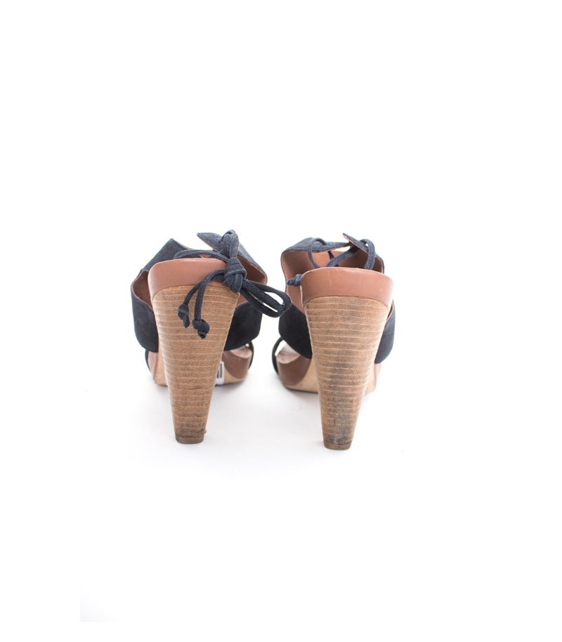 MARC O'POLO Damen Sandaletten High Heels Pumps Gr. EU 40 Schwarz Leder – Foto 5