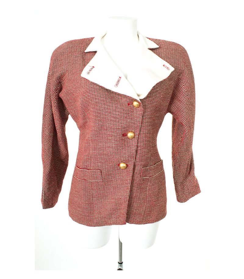 Christian Dior Damen Blazer Gr. US 8 DE 38 Mehrfarbig Wolle Viskose – Foto 2