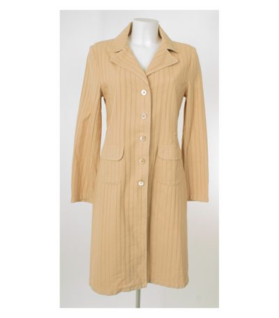 SCHUMACHER Damen Mantel Hanf Gr. XL in Beigebraun Baumwolle