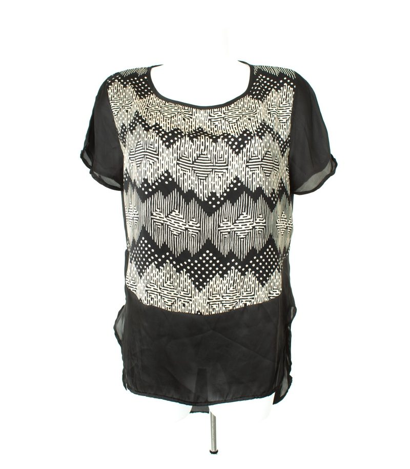 LE FORTUNE Damen Shirt Top Gr. DE 42 Schwarz/Beige – Foto 1