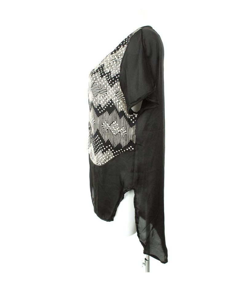 LE FORTUNE Damen Shirt Top Gr. DE 42 Schwarz/Beige – Foto 2