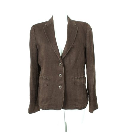 Cantarelli Damen Blazer Gr. DE 42 in Braunrot Leinen