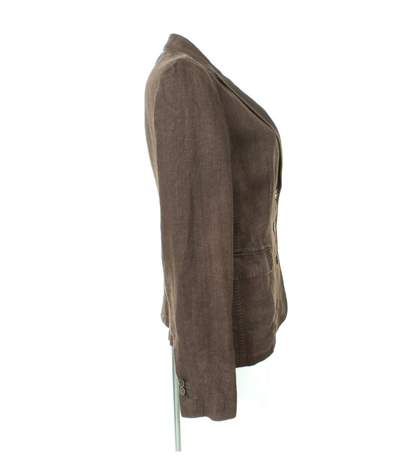 Cantarelli Damen Blazer Gr. DE 42 in Braunrot Leinen – Foto 2
