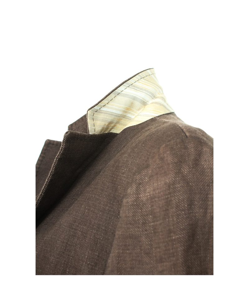Cantarelli Damen Blazer Gr. DE 42 in Braunrot Leinen – Foto 4