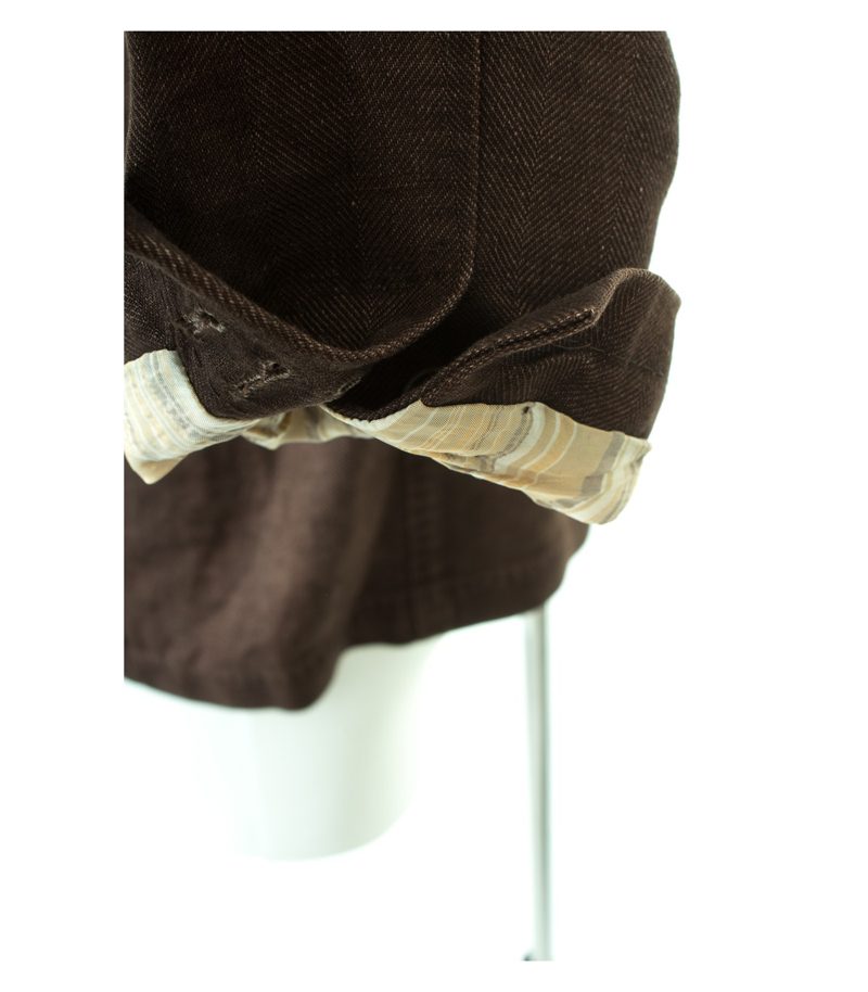 Cantarelli Damen Blazer Gr. DE 42 in Braunrot Leinen – Foto 5