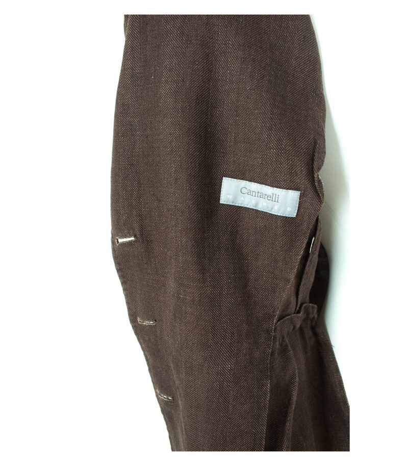 Cantarelli Damen Blazer Gr. DE 42 in Braunrot Leinen – Foto 7
