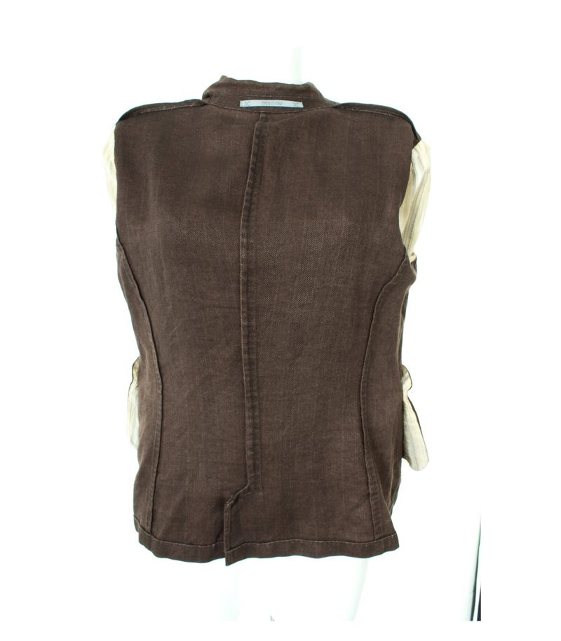 Cantarelli Damen Blazer Gr. DE 42 in Braunrot Leinen – Foto 8